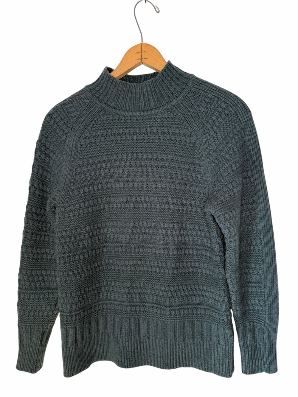 Club Monaco Cashmere Blend Textured Turtleneck Chandails Green Size XS